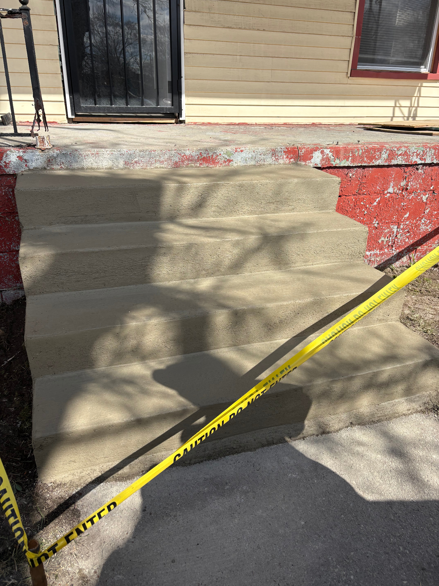 New concrete steps after renovation
